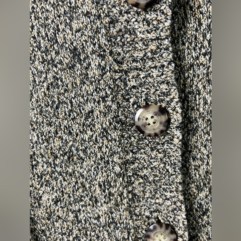 Studio Works Brown Black Sweater Cardigan Top Fall Winter Office - Picture 2 of 8